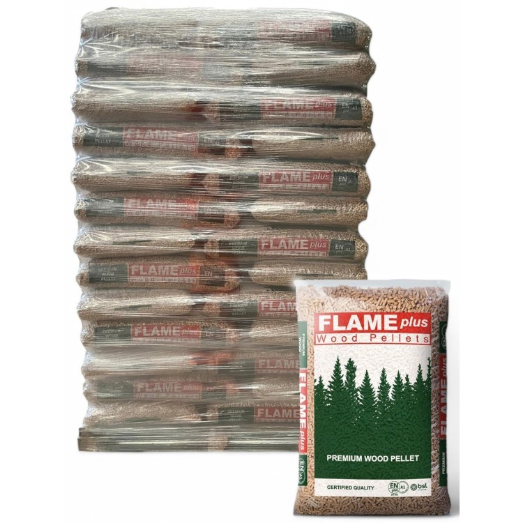 Flame Plus EN+A1 BSL Certified wood pellets