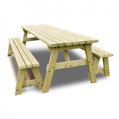 6FT PICNIC TABLE AND BENCH green