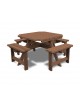 WOODROW OCTAGONAL 8 SEATER brown