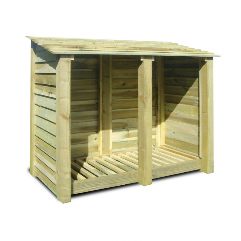 Double Bay 4ft log store - firewood storage