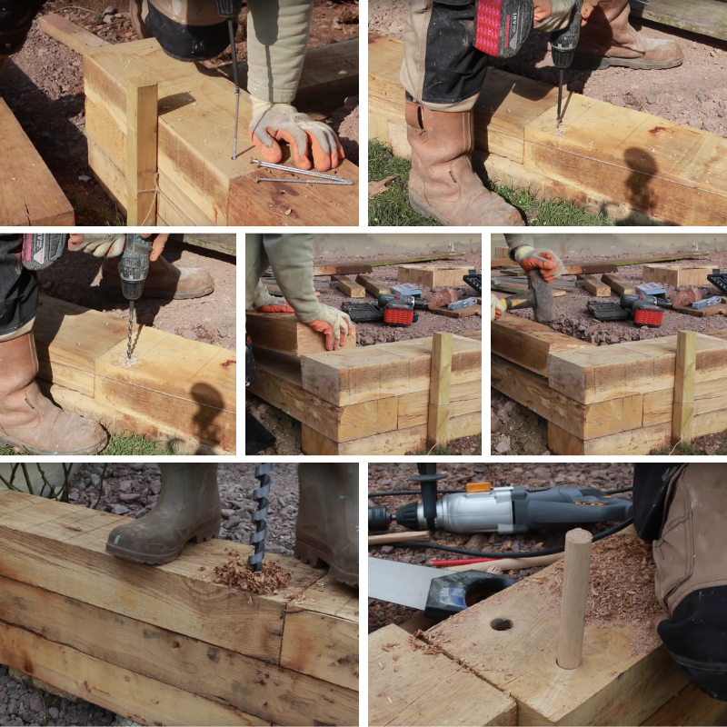 Fixing railway sleepers together