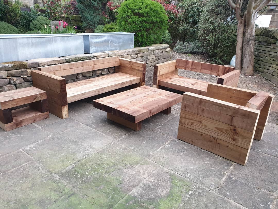 oak sleepers garden furniture 