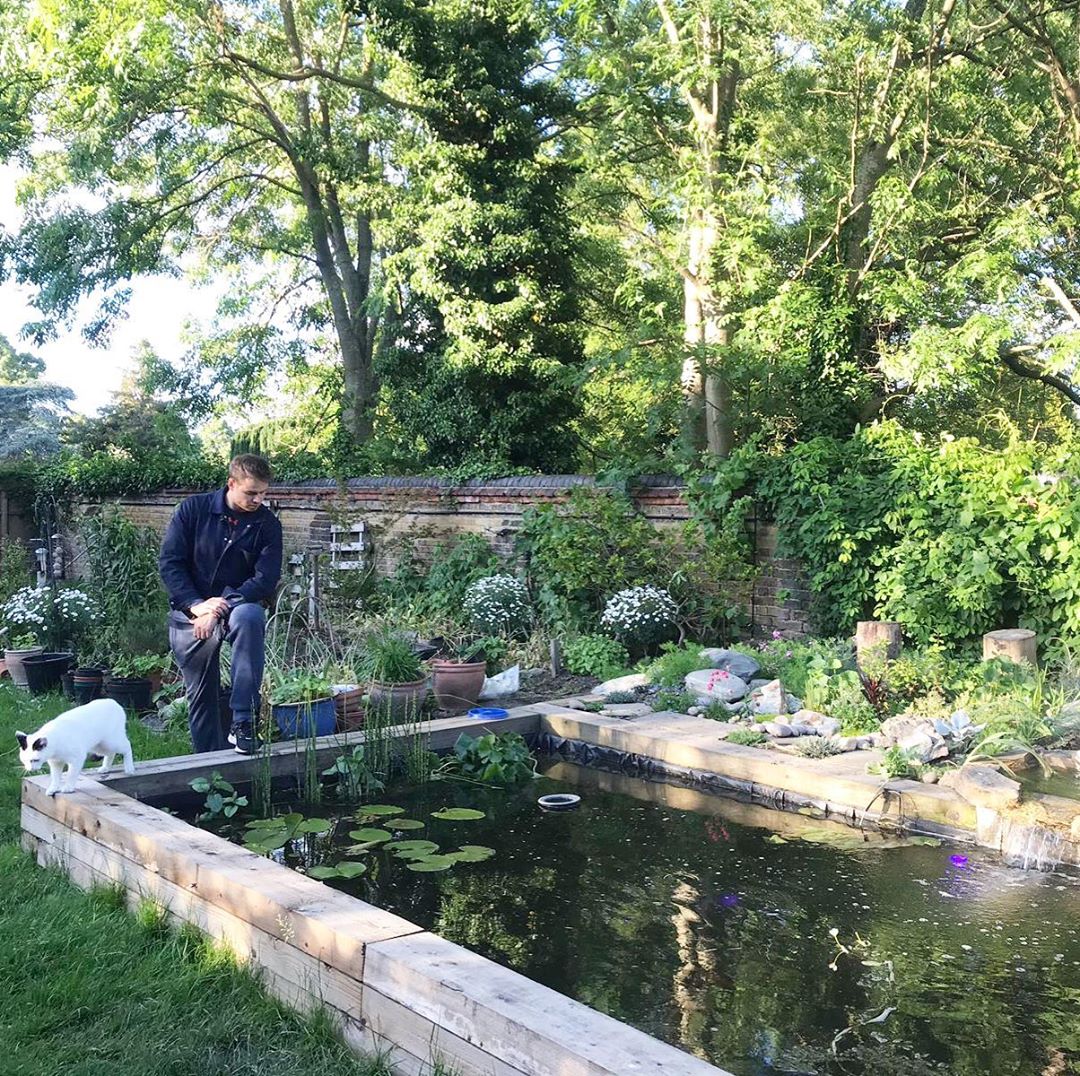 oak sleepers fish pond