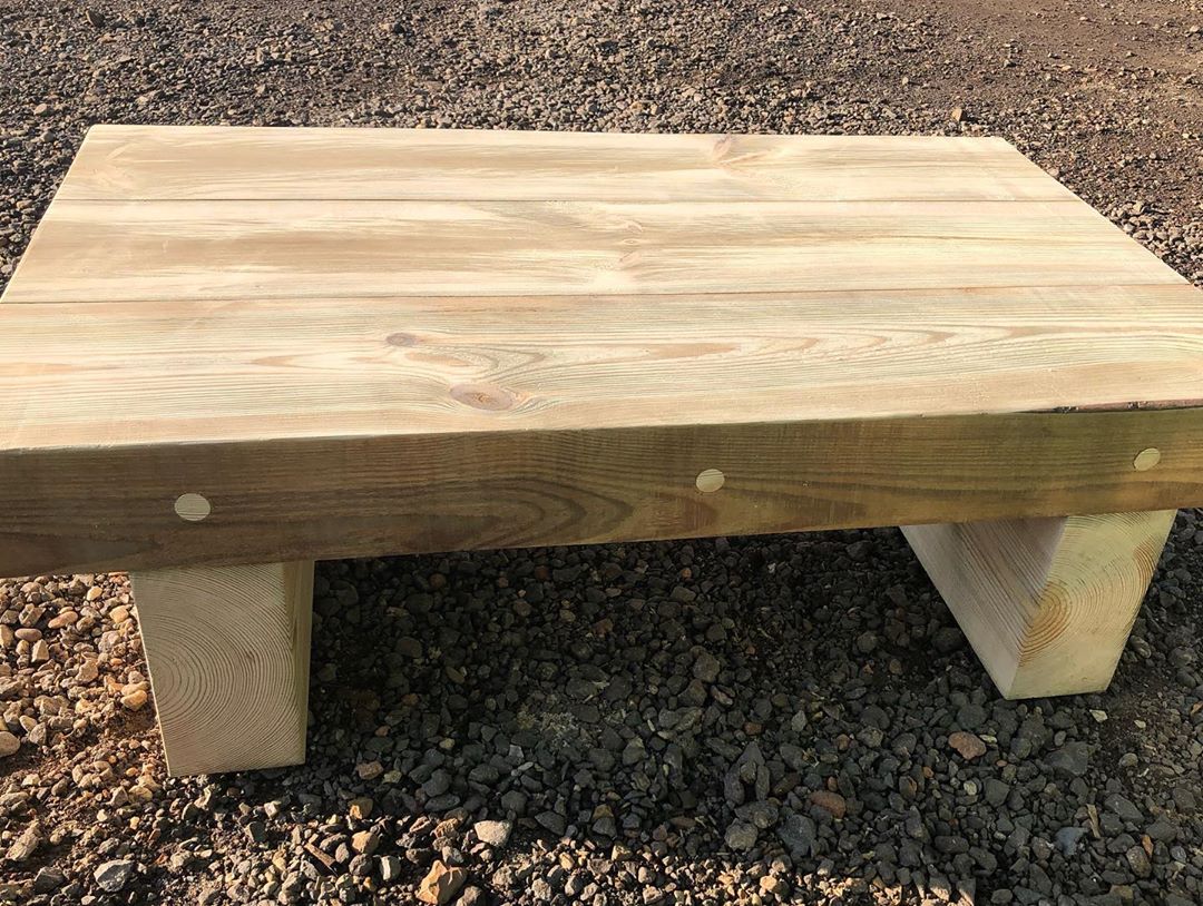 railway sleepers table idea