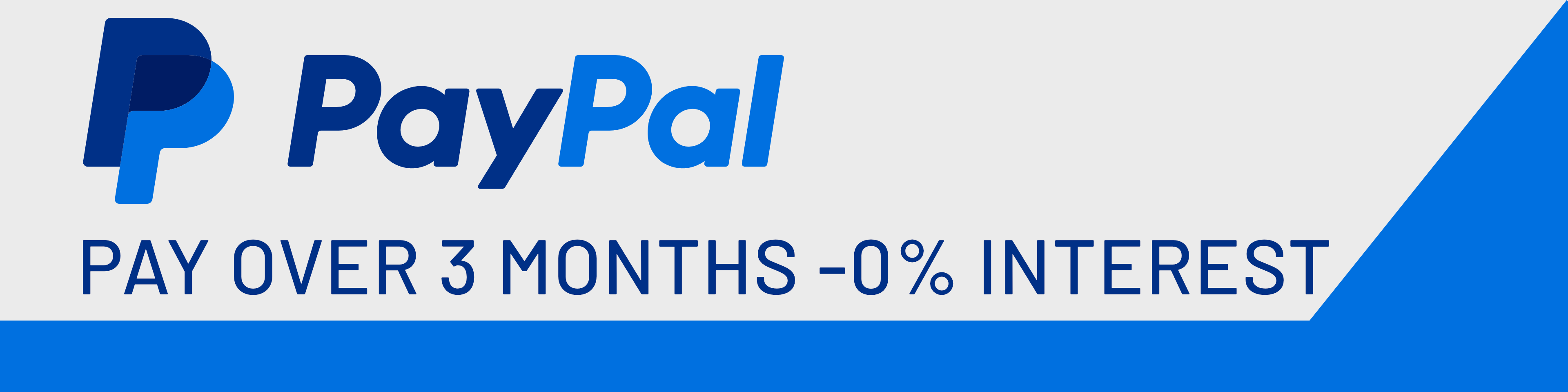 PayPal three interest-free payments banner
