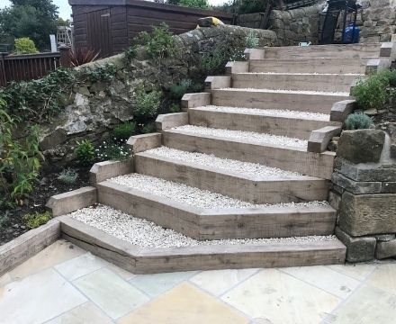 Hardwood stairs